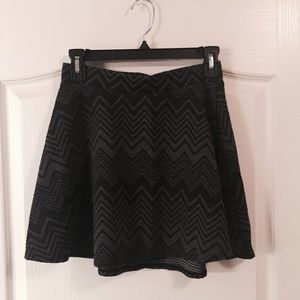 Black and Grey Skater Skirt